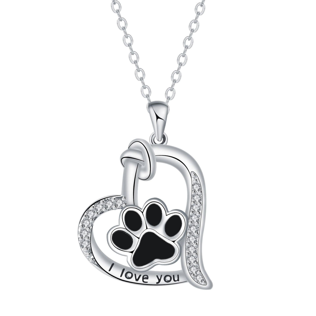Collier avec Pendentif Empreinte de Patte
