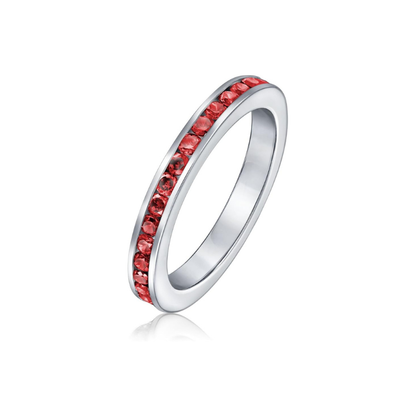 Ruby Eternity Band Bague | Or blanc