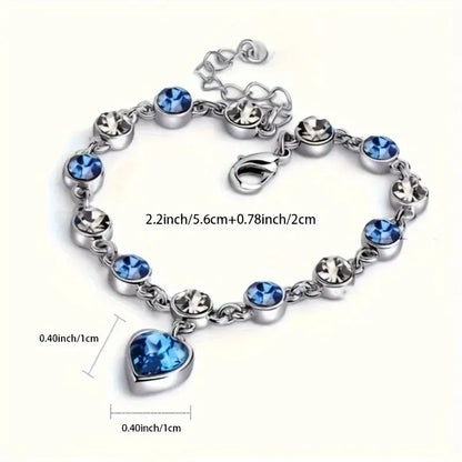 Ocean Heart Glow Bracelet | Or blanc