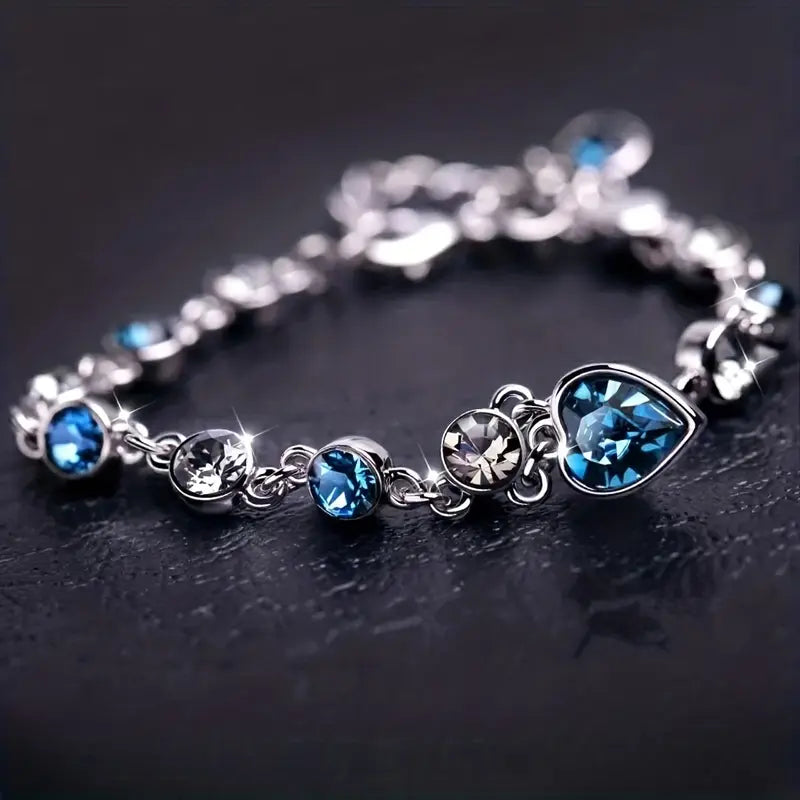 Ocean Heart Glow Bracelet | Or blanc