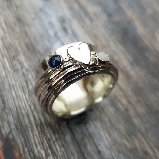 Bague Cœur d’Argent™ – Éclats Romantiques
