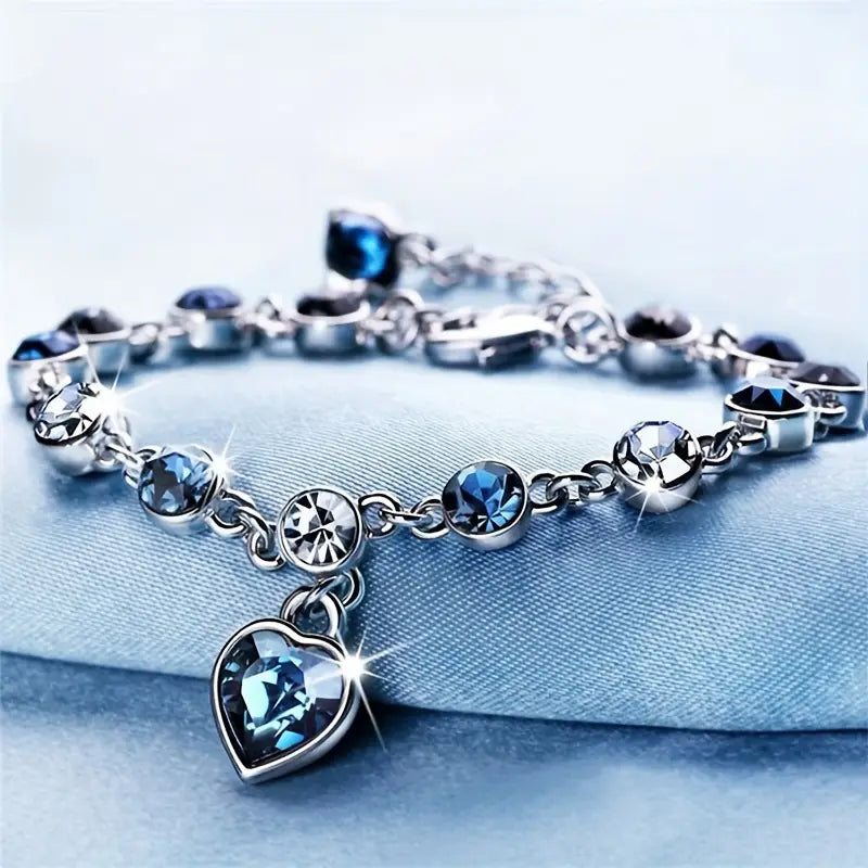 Ocean Heart Glow Bracelet | Or blanc