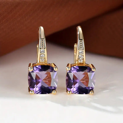Mystic Sapphire Stone Créoles | Doré