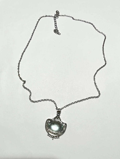 Vintage Green Stone Necklace
