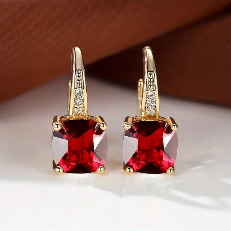 Mystic Sapphire Stone Créoles | Doré