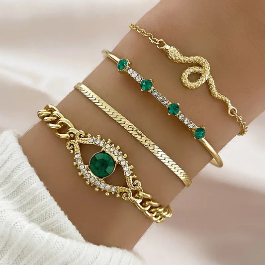Serpina Veyra Ensemble de bracelets | Doré