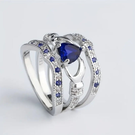 Eternal Lux Azura Bague Set | Or blanc