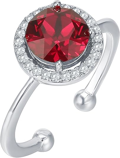Crimson Glow Promise Ruby Bague | Or blanc