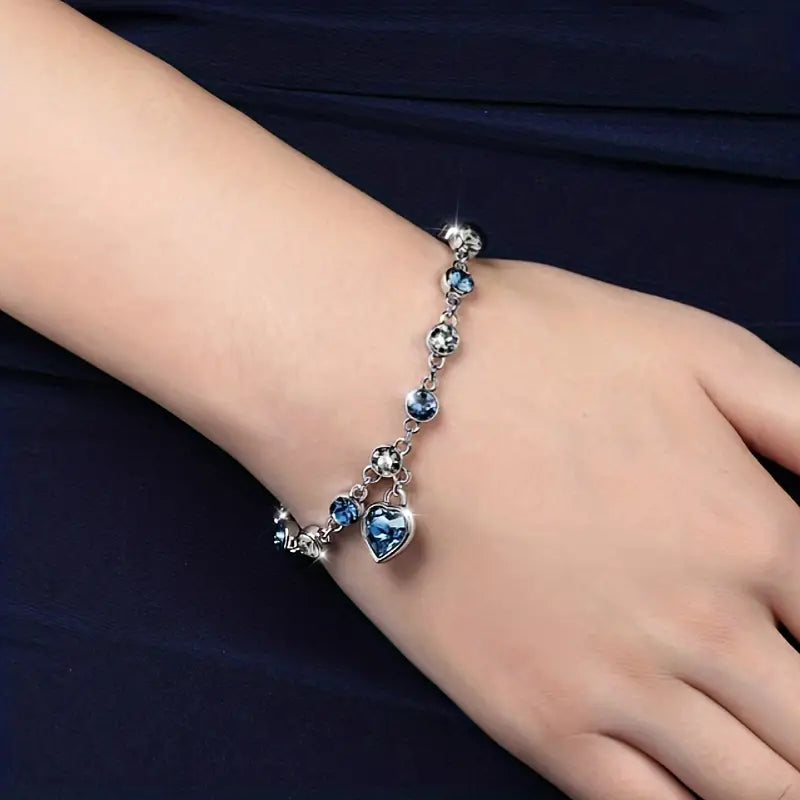 Ocean Heart Glow Bracelet | Or blanc
