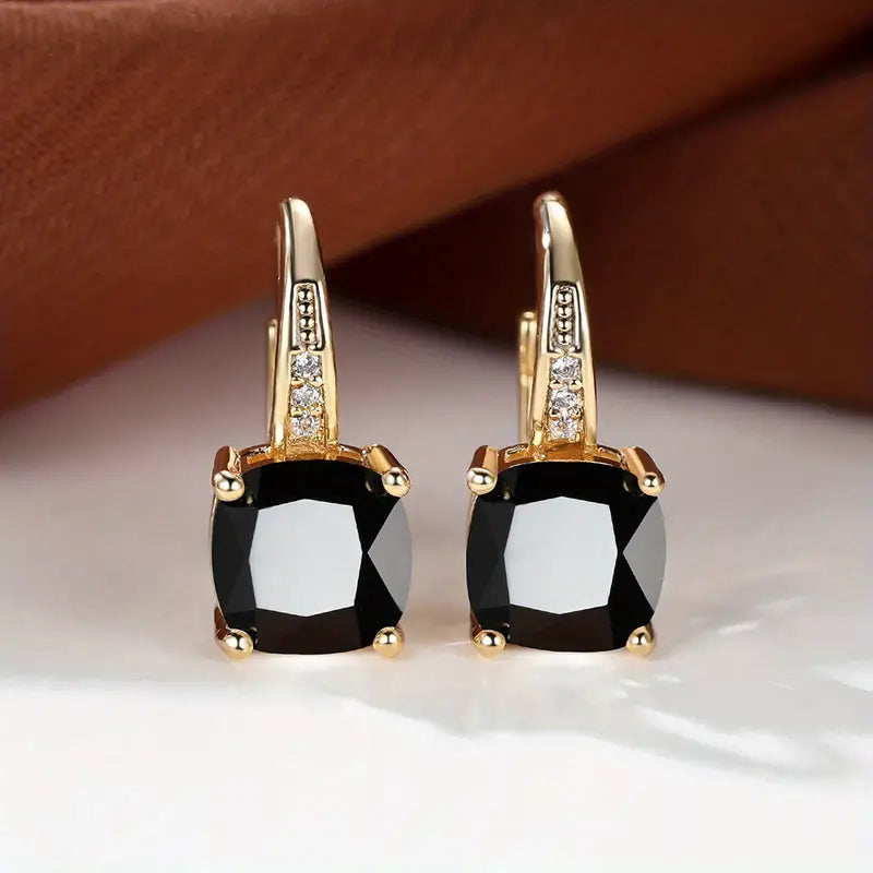 Mystic Sapphire Stone Créoles | Doré