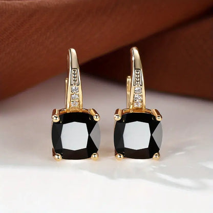 Mystic Sapphire Stone Créoles | Doré