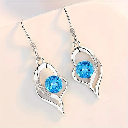 Eclipse Heart Boucles d’oreilles pendantes | Or blanc