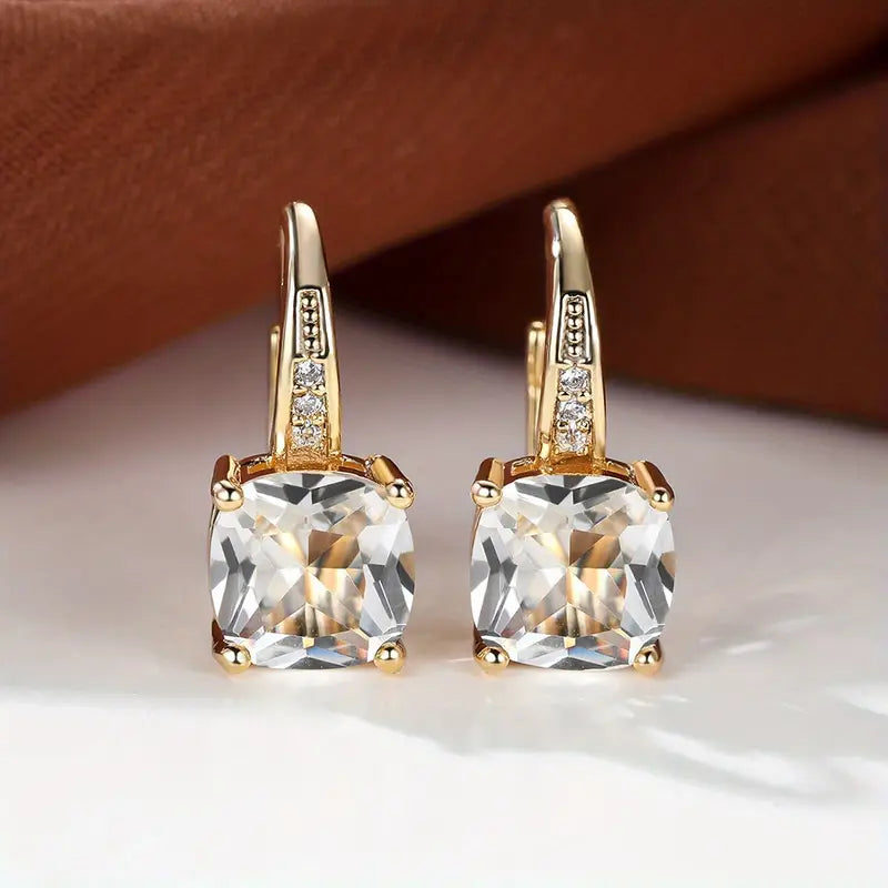 Mystic Sapphire Stone Créoles | Doré