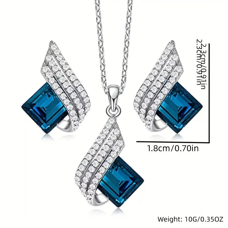 Brienne Solazure Parure de bijoux | Or blanc