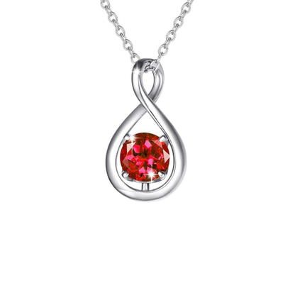 Ruby Infinity Collier pendentif | Or blanc