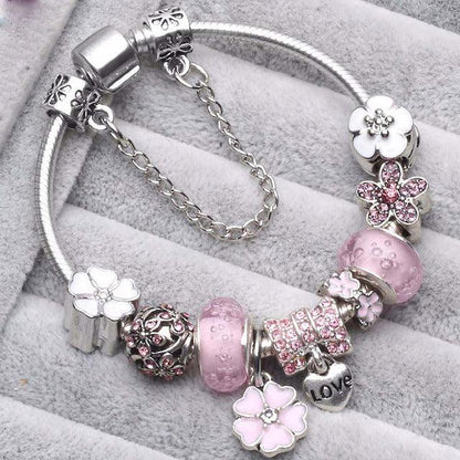 Bracelets Argentés Vintage Roses