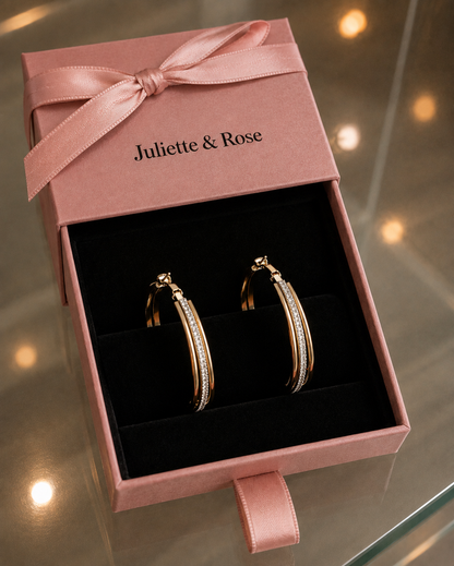 Boucles d'oreilles créoles rétro en or