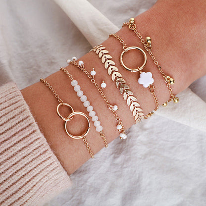 Ensemble de Bracelets Dorés Vintage