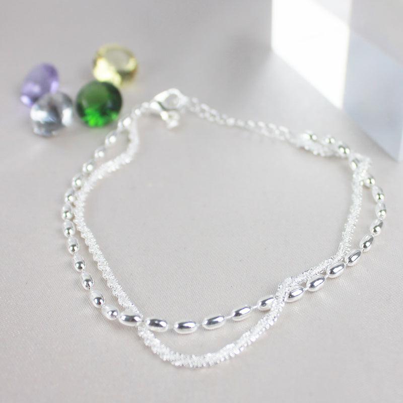 Bracelet Argenté en Zircone