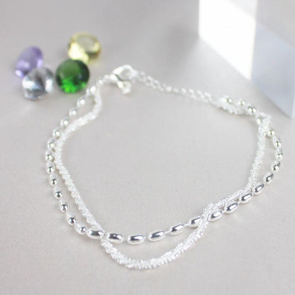 Bracelet Argenté en Zircone