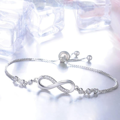 Bracelet Infini Ajustable Argenté