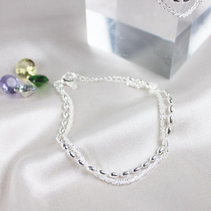 Bracelet Argenté en Zircone