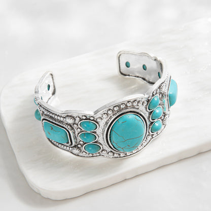 Bracelet manchette Valencrest Sky | Or blanc