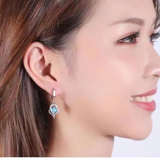 Eclipse Heart Boucles d’oreilles pendantes | Or blanc