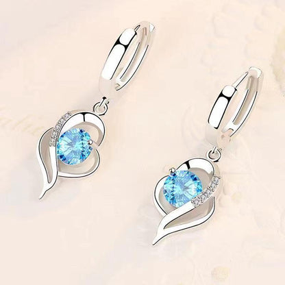Eclipse Heart Boucles d’oreilles pendantes | Or blanc