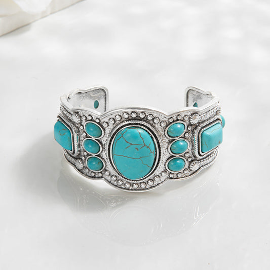 Bracelet manchette Valencrest Sky | Or blanc