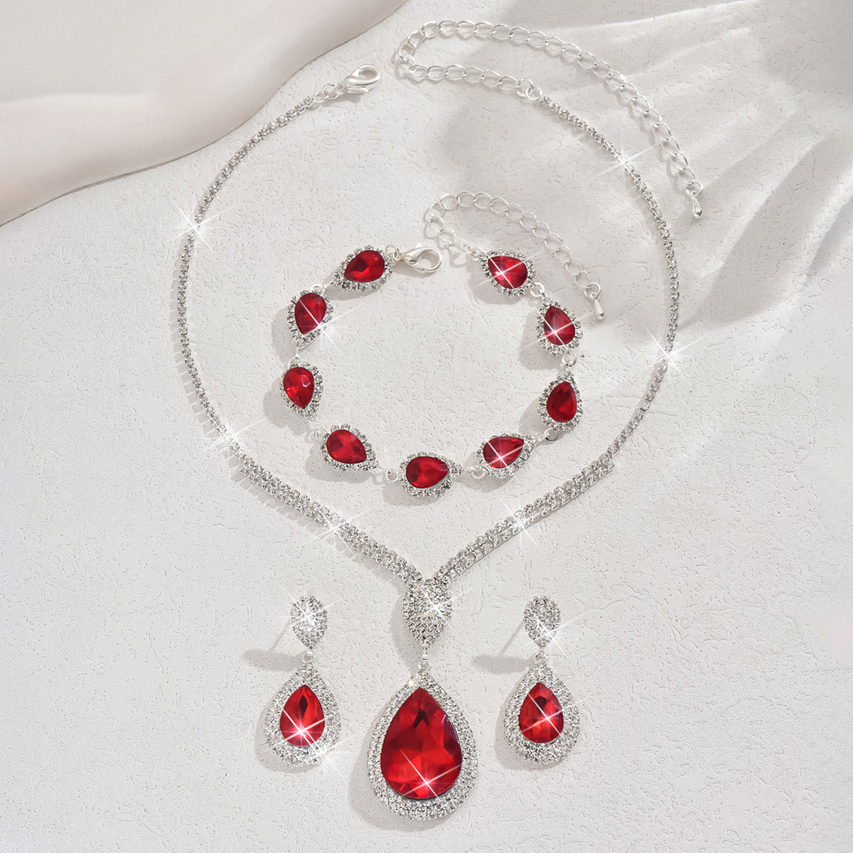 Thalira Bloodwynne Parure de bijoux | Or blanc