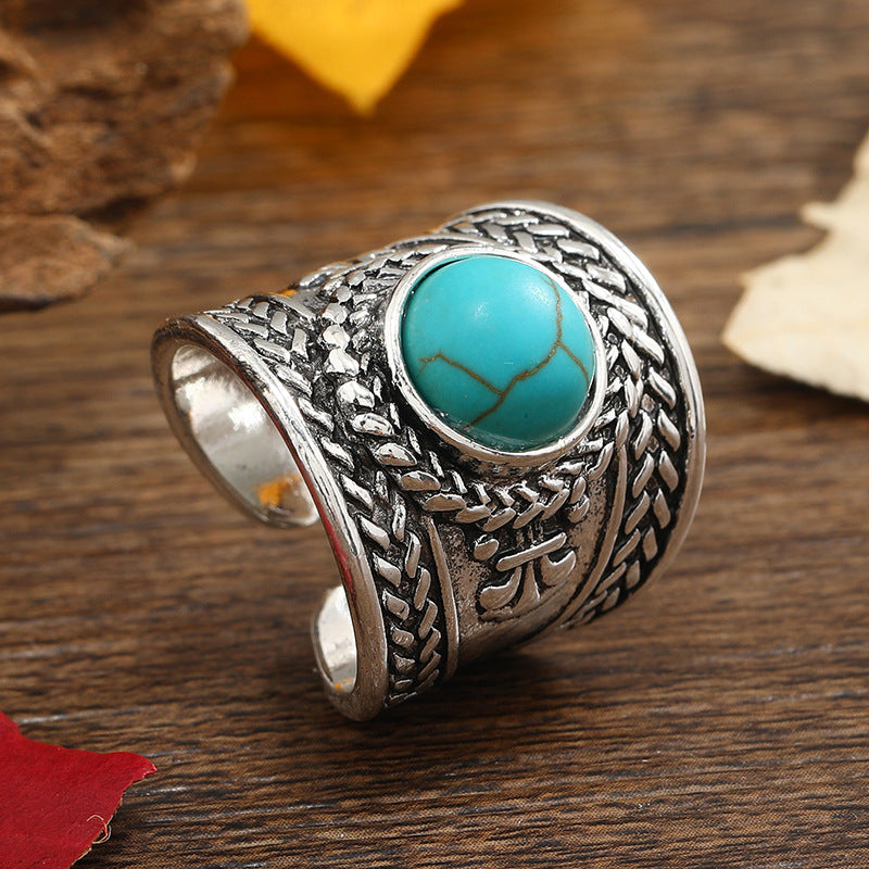 Bague ouverte Ravik pierre | Or blanc
