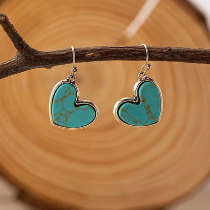 Boucles d’oreilles Turquoise Love | Or rose