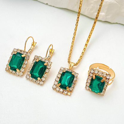 Sylvara Greenveil Parure de bijoux | Or blanc