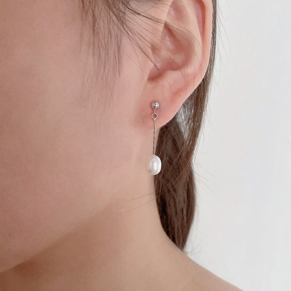 Boucles d'oreilles avec Perle Élégante