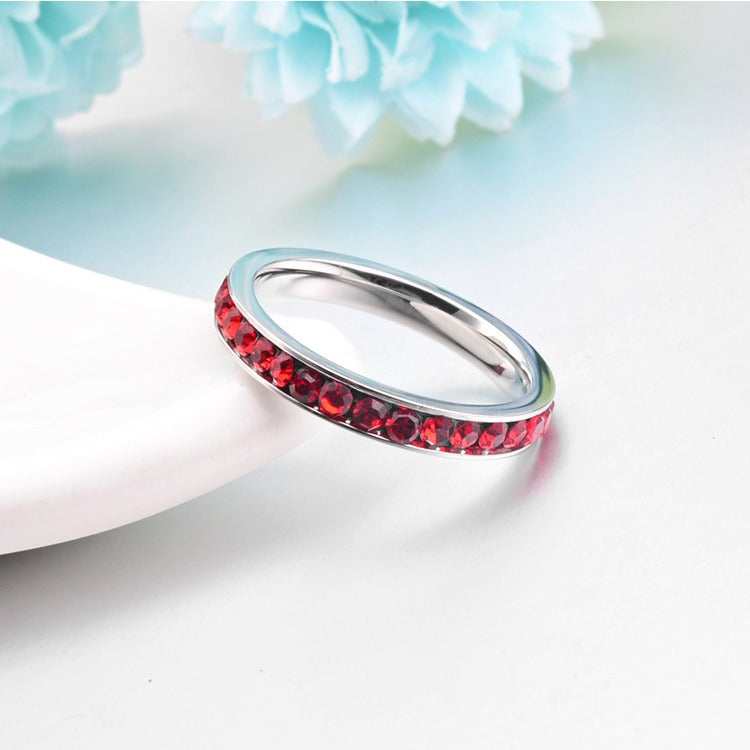 Ruby Eternity Band Bague | Or blanc