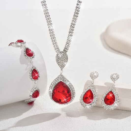 Thalira Bloodwynne Parure de bijoux | Or blanc