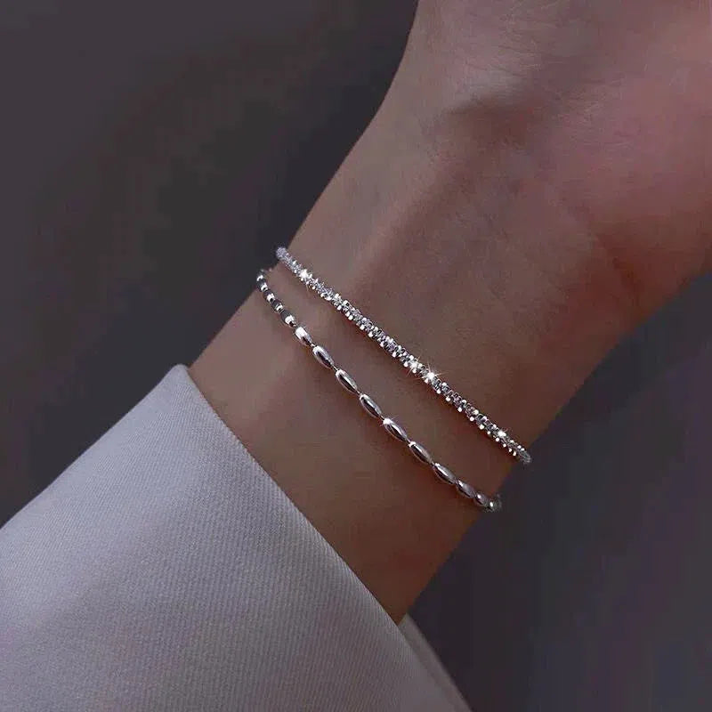 Bracelet Argenté en Zircone
