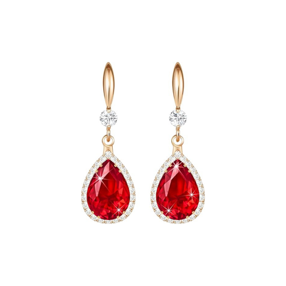 Ruby Teardrop Boucles d’oreilles | Rose Gold
