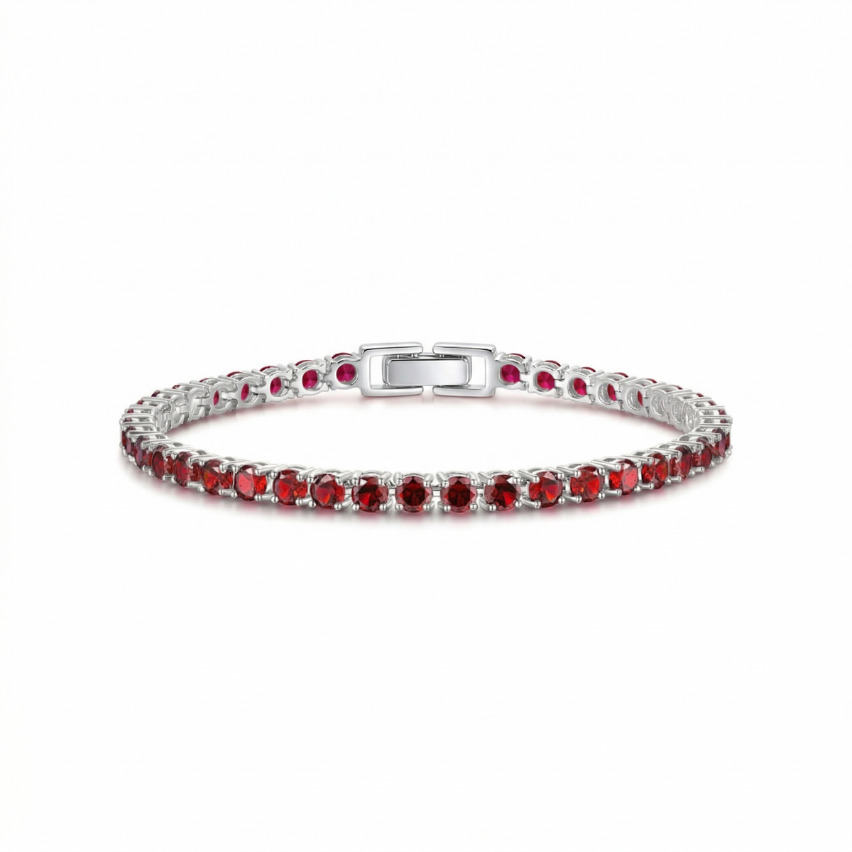 Ruby Bracelet tennis | Or blanc