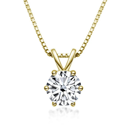 Collier Solitaire Élégant avec Moissanite