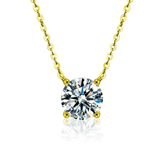 Collier Plaqué Or avec Zircons