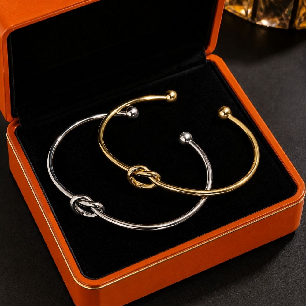 Bracelet Doré Ajustable à Nœud