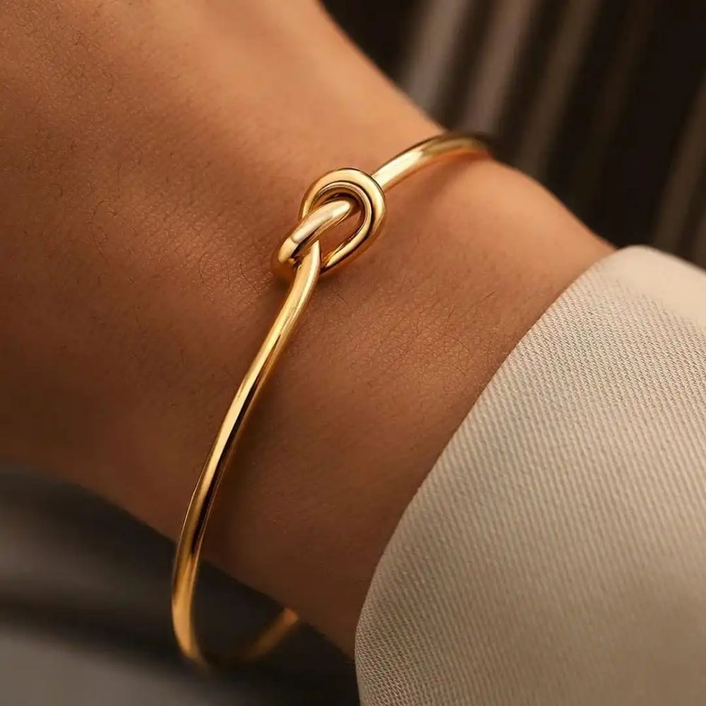Bracelet Doré Ajustable à Nœud