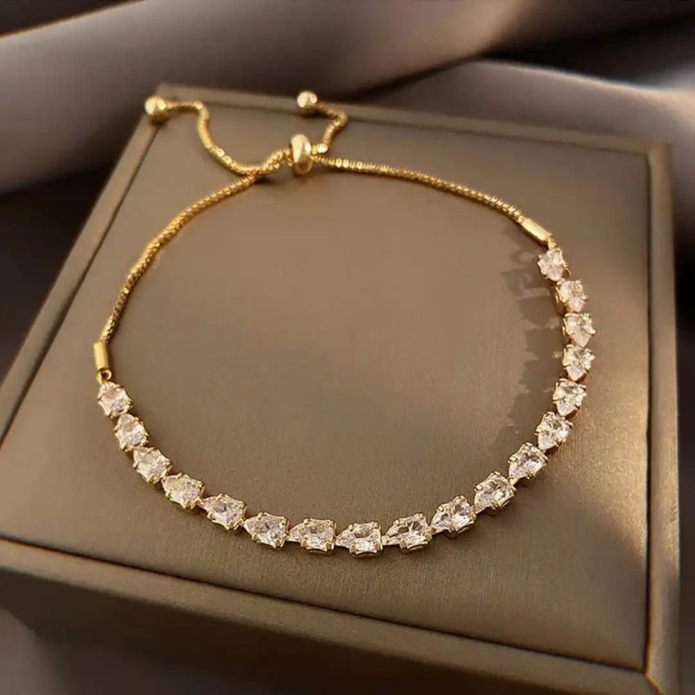 Bracelet Ajustable aux Pierres Géométriques