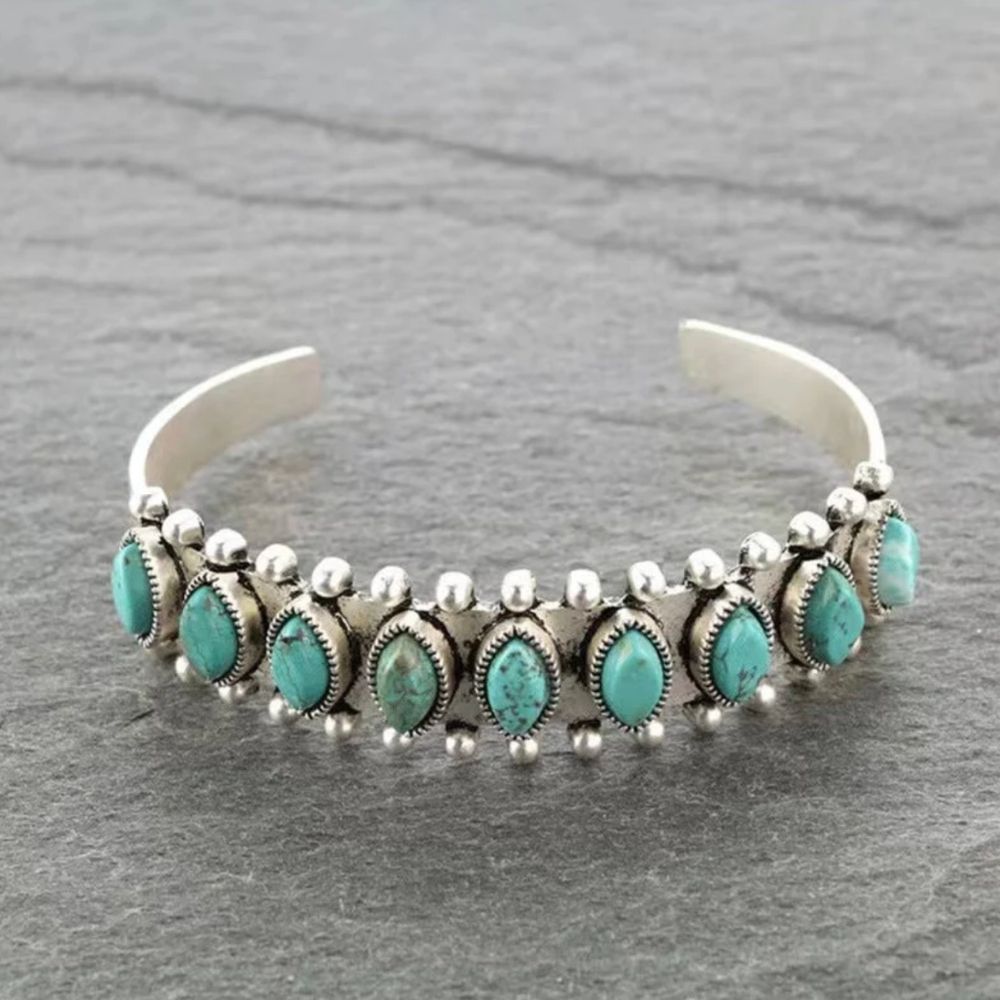 Bracelet Manchette Turquoise Azmira