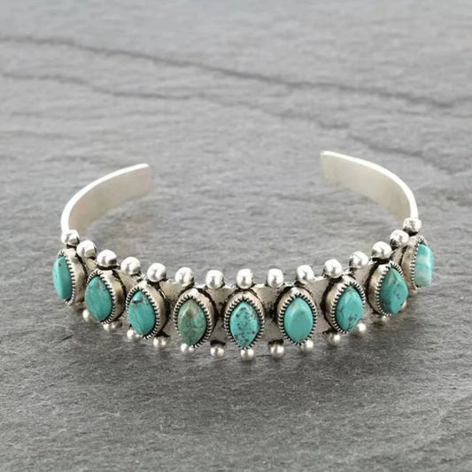 Bracelet Manchette Turquoise Azmira