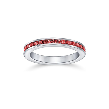 Ruby Eternity Band Bague | Or blanc