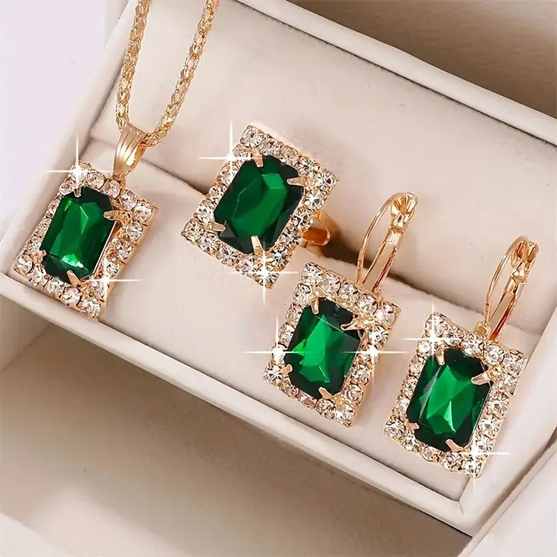 Sylvara Greenveil Parure de bijoux | Or blanc