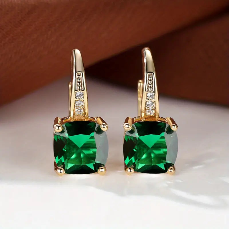 Mystic Sapphire Stone Créoles | Doré